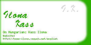 ilona kass business card